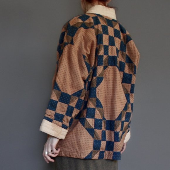 HANDMADE Highland Foundry QUILT kimono coat jacket - Picture 7 of 12